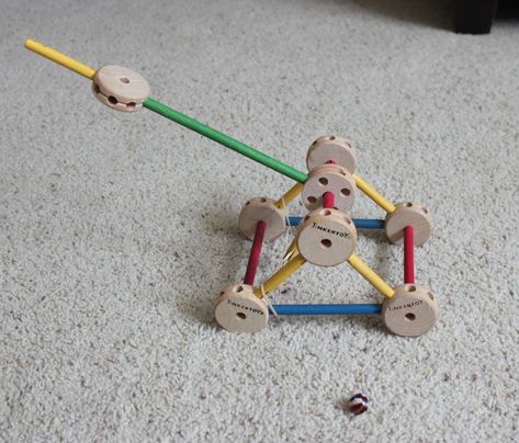 Use Tinker Toys to make a fun catapult Building Activities, Building