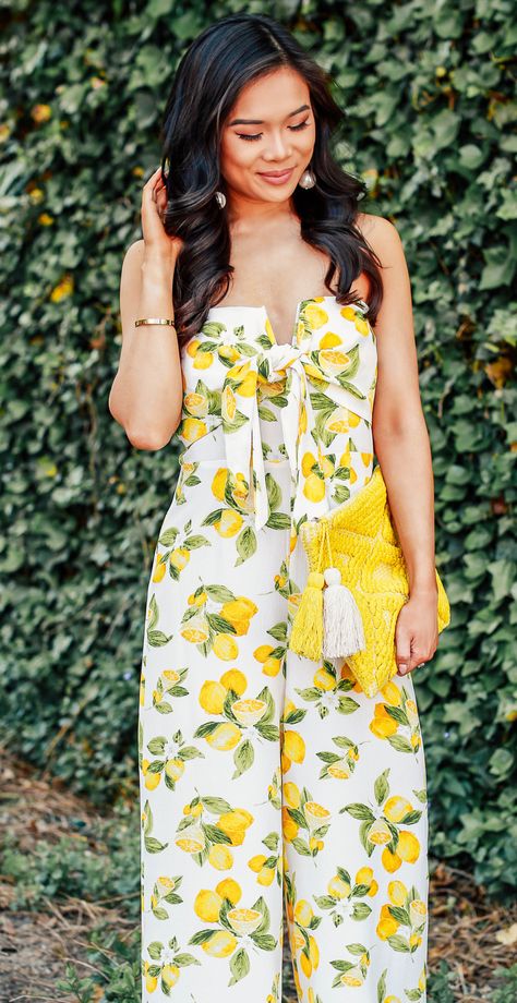 Lemon Top Outfit, Lemon Print Clothing, Lemon Print Outfit, Lemon Outfit Aesthetic, Lemon Dress Outfit, Lemon Clothes, Lemon Outfit, Lemon Dresses, Lemon Clothing