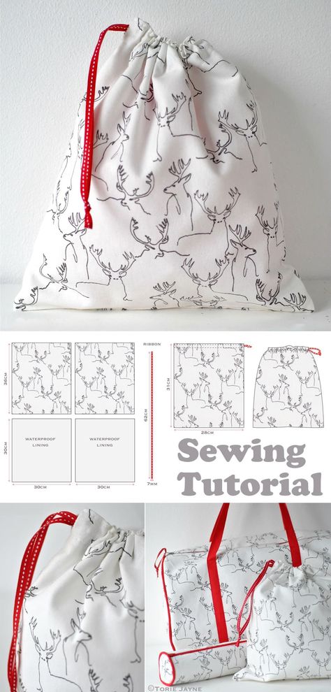 Drawstring Wash Bag Sewing Tutorial Drawstring Pencil Pouch, Travel Laundry Bag Sewing Pattern, Laundry Bag Pattern Sew, Pouch Sewing Pattern Drawstring, Sew Pouch Drawstring, How To Sew A Lined Drawstring Bag, Wash Bag Travel, Washbag Sewing Pattern, How To Make A Lined Drawstring Bag