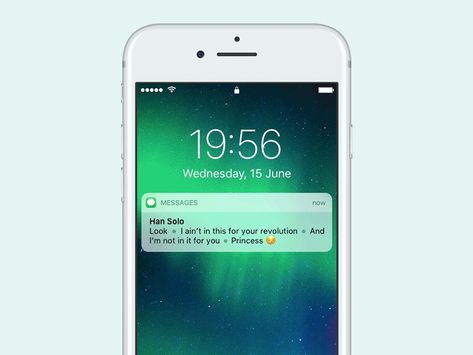 Rethinking Message Notifications on iOS by Lewis+Humphreys Messages Notification Iphone, Iphone Notification Template, Phone Notification, Ios Notifications, Phone Gif, Iphone Ui, Mobile App Ui Design, Reels Ideas, Ui Design Trends