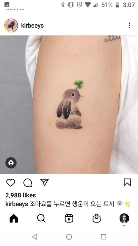 Nature, Color Bunny Tattoo, Bunny Floral Tattoo, Bunny Holding Flower Tattoo, Small Rabbit Tattoo Simple, Realistic Bunny Tattoo, Bunny Flower Tattoo, Sea Bunny Tattoo, Minimalist Rabbit Tattoo