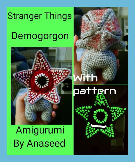 Amigurumi Patterns, Geeky Crochet Patterns, Stranger Things Demogorgon, Stitch Stuff, Crochet Applique Patterns Free, Crochet Monsters, Halloween Crochet Patterns, Crochet Turtle, Crotchet Patterns