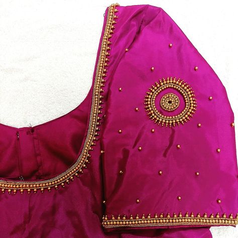 Aari Simple Sleeve Designs, Simple Sleeve Aari Work Design, 500 Range Aari Work Blouse, Basic Aari Work Blouse Design, 1000rs Aari Work Blouse Design, 800 Rs Aari Blouse Design, Simple Arri Work Design, Aari Simple Blouse Design 1000, Simple Back Neck Designs For Blouses