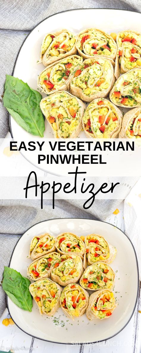 Easy Vegetarian Pinwheel Sandwiches are made in 10 minutes with your favourite pesto sauce, smashed chickpeas, red pepper and avocado. This delicious vegetarian appetizer also make a wonderful on-the-go lunch or a fun, fresh appetizer or snack! Double to feed a crowd or meal prep them for the week. Vegetarian Mini Sandwiches, Vegetarian Pinwheels, Appetizer Pinwheels, Vegetarian Christmas Appetizers, Vegetarian Super Bowl, Fancy Appetizer Recipes, Fresh Appetizers, Pinwheel Sandwiches, Vegetarian Appetizer