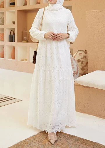 Dresses – Page 4 – Hijabimama White Dresses Hijab, Lace Hijab Dress, White Modest Maxi Dress, White Long Dresses Casual, White Modest Dresses, White Burkha, White Dress For Eid, Hijabi White Dress, Hijabi Maxi Dress