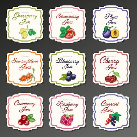 Jam Jar Labels Printable, Jam Jar Labels, Jam Packaging, Canning Jar Labels, Jam Label, Orange Jam, Fruit Labels, Jar Packaging, Fruit Packaging