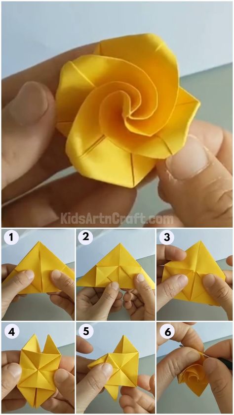 How to Make Origami Rose Easy Tutorial For Beginners Check more at https://www.kidsartncraft.com/origami-rose-craft-tutorial/ How To Make A Origami Rose, How To Fold Paper Roses, Rose Origami Tutorial Easy, Rose Origami Tutorial, Origami Rose Step By Step, Origami Rose Easy, Origami Rose Tutorial, Bf Things, Easy Origami Rose