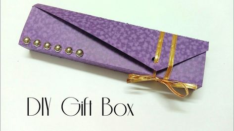 This video consists of very simple and easy idea of making a rectangular gift box. You can use this gift box for presenting bracelets or watches to your friends. Bracelet Gift Box Ideas, Diy Necklace Gift Box, Diy Necklace Box, Diy Bracelet Box, Diy Jewlery Box, Diy Jewelry Gift Box, Bracelets Box, Paper Bracelets, Homemade Gift Boxes