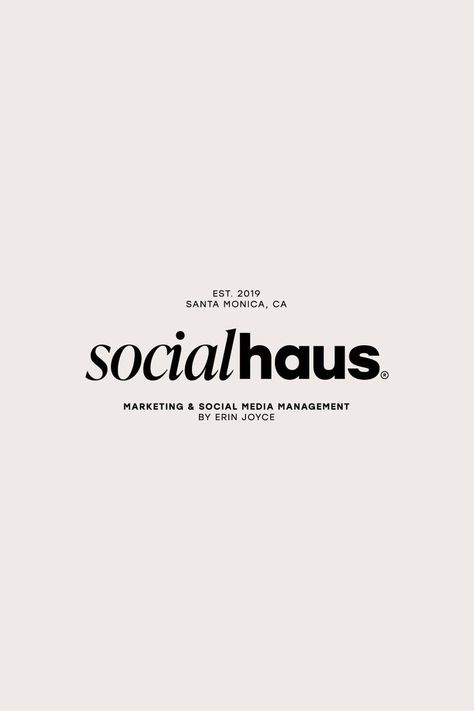 Led by Erin Joyce, Social Haus is a full marketing & social media management agency creating everything from videography to marketing. I combined an italic serif with a bold sans-serif, which makes the logo feel trendy and impactful. The contrast in the font weights really make the brand feel serious and professional. To make the brand feel even more unique, Ie created a custom pattern from the brand icon. I also decided to go for a color palette that feels modern and packs a punch. I know you k Agency Brand Identity, Cv Inspiration, Serif Logo, Identity Logo Design, Brand Identity Logo, Design Studio Logo, Create Logo, Brand Icon, Marketing Logo