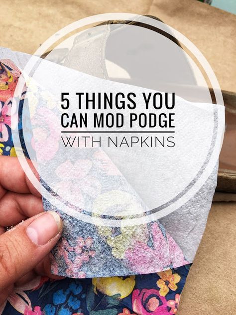 Using Modge Podge On Wood, How To Use Modge Podge, Upcycling, Mod Podge Crafts With Napkins, Crafting With Paper Napkins, Decoupage With Napkins Projects, Decopage Ideas Napkin, Christmas Napkin Mod Podge, How To Make Modge Podge Glue