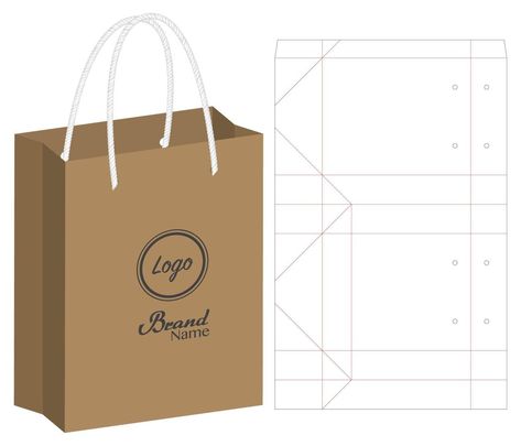How To Make A Paper Bag Diy, Paper Bag Design Packaging, Paper Bag Design Ideas, Paper Bags Design, Paper Bags Ideas, Packaging Bag Design, Paper Bag Template, Diy Gift Bags Paper, Paper Bag Packaging