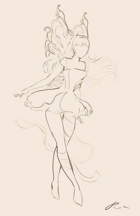 Butterfly / Royale High School / Fairy / Fairy sketch / fairy pose Picking Something Up Drawing, Sirens Drawing, Front Facing Poses Drawing, Demon Drawing Base, Pretty Things To Draw, Art Ideas Nature, Drawings Sketches Ideas, Sketch Book Sketch, Books Sketch