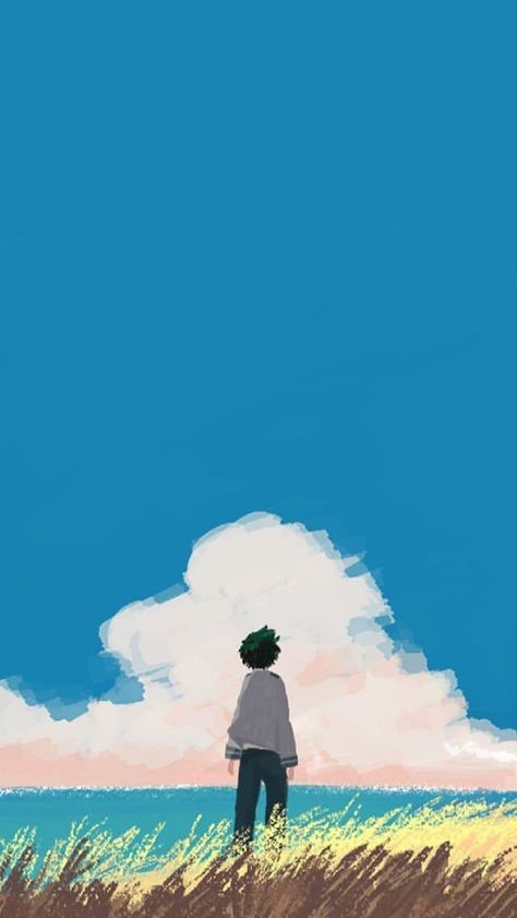 Deku Wallpapers, Deku Wallpaper, Mha Wallpaper, Connecting With Nature, Peace And Serenity, Sky Anime, Iconic Wallpaper, Academia Wallpaper, Pop Art Wallpaper