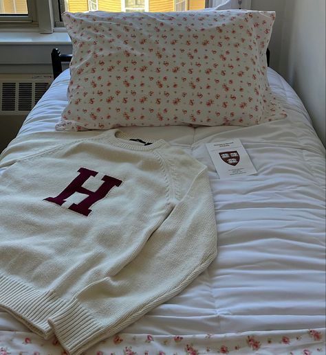 Harvard Dorm Room Ideas, Harvard Acceptance Letter Aesthetic, Harvard Dorm Room Aesthetic, Harvard Interior, Harvard Clothes, Harvard Girl Aesthetic, Harvard Pennant, Harvard Merch, Harvard University Dorm