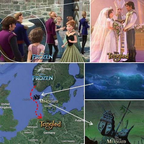 Tangled ~ Frozen ~ Little Mermaid. The connection Disney Facts, Disney Secrets, Scarie Movie, Disney Theory, Disney Easter, Funny Disney Memes, Mermaid Disney, Disney Rapunzel, Disney Jokes