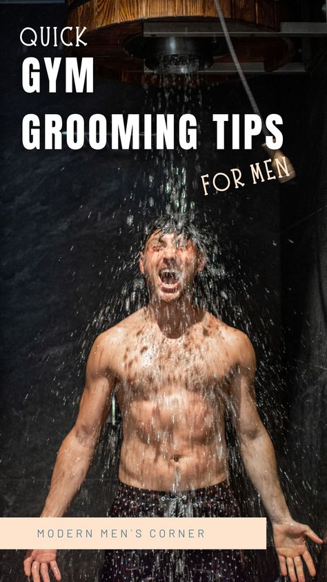 Discover quick and easy grooming tips for men's fashion post-gym. Click the link, read the blog, and elevate your style game. 🏃‍♂️💄 #GymFashion #MensGrooming #ReadNow Grooming Tips For Men, Man Grooming, Guys Grooming, Post Workout Hair, Men Shower, Gym Bag Essentials, Facial Wipes, Sweat Workout, The Mister