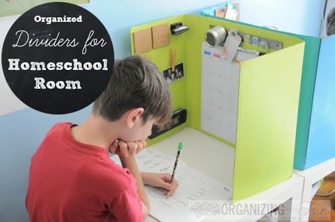 Homeschool Organizing Ideas! - Organizing made Fun Organisation, Homeschool Area, Homework Area, Homeschool Room Organization, Homework Organization, Homework Station, School Homework, Kids Homework, Display Boards