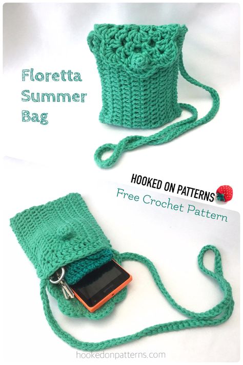 Bag Tutorials, Summer Bags Crochet, Crochet Pouches, Crocheted Purses, Phone Bag Pattern, Pikachu Crochet, Purse Patterns Free, Crochet Phone Cases, Bag Crochet Pattern