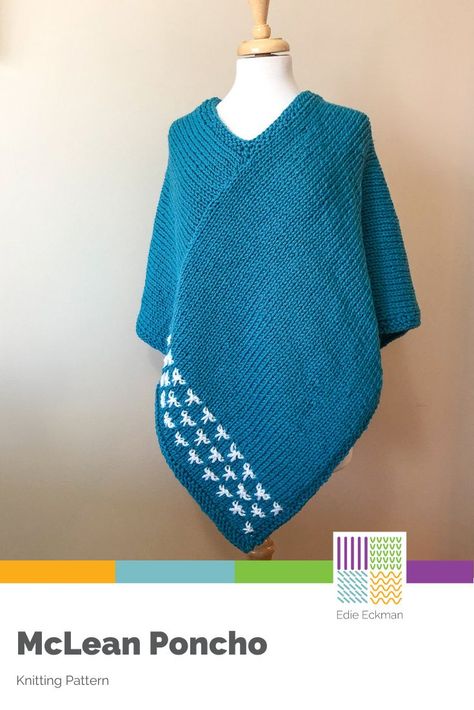 The McLean Poncho is an easy knitting pattern! Ponchos, Poncho Knitting, Knitting Fashion, Poncho Knitting Patterns, Easy Knitting Projects, Universal Yarn, Quick Knits, Poncho Pattern, Easy Knitting Patterns