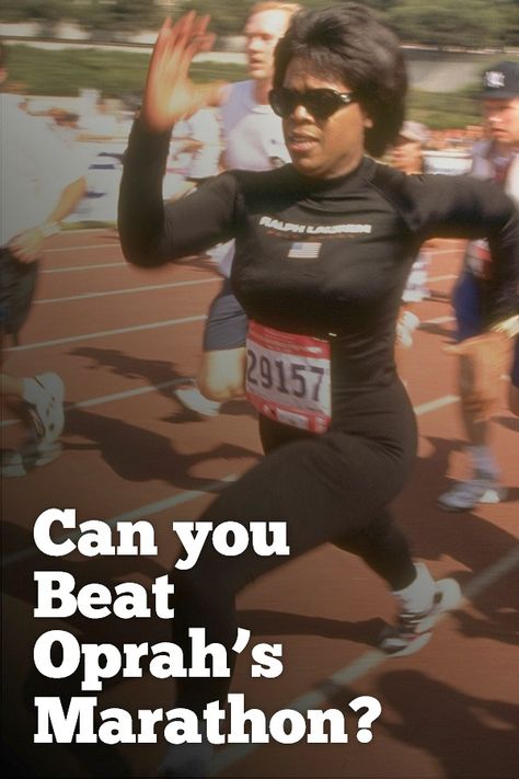 Why do we care about Oprah's marathon finish time and can you beat it? Marathon Spectator Outfit, Marathon Picture Ideas, Marathon Outfit Women, Celebrities Running, Athens Marathon, Marathon Running Motivation, Marathon Outfit, Half Marathon Shirts, Running Inspo