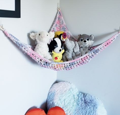 Toy Hammock Crochet Pattern – Hygge Dreamer Crochet Toy Net Free Pattern, Toy Hammock Crochet, Toy Hammock Pattern, Hammock Crochet Pattern, Hammock Crochet, Hammock Pattern, Crochet Hammock, Stuffed Animal Net, Stuffed Animal Holder