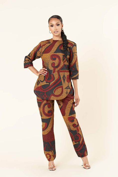 African Print Tonika Pants – Grass-fields Ankara Trouser And Top, Trouser And Top, Ankara Trouser, Ankara Pants, Ankara Trousers, African Print Pants, Ankara Tops, African Print Clothing, African Fashion Traditional