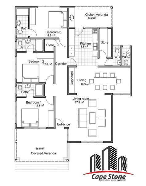 Duplex 3 Bedrooms - Id 13402 - Maramani.com EF8 4 Bedroomed House Plans, 4 Bedroom Simple House Plans, 5 Bedroom House Plans South Africa, 3 Bedroom Home Floor Plans Modern, Three Bedroom House Plan Three Bedroom House Plans Modern, 4 Bedroom House Designs Home Plans, 3 Bedroom House Plans South Africa, House Layout Plans 4 Bedroom, 4bedroom House Plans Modern