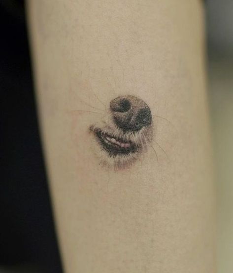 17 Dog Nose Tattoo Ideas: Capturing the Essence of Canine Identity Nose Tattoo Ideas, Dog Nose Tattoo, Nose Tattoo, Dog Nose Print, River Tattoo, Private Tattoos, Create A Tattoo, Tattoo Dog, Puppy Portraits