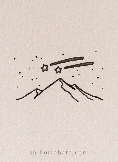 30 Cool Aesthetic Drawing Ideas Shooting Star Drawing, Cute Easy Doodles, Small Doodle, Drawing Stars, Výtvarné Reference, Small Drawings, Easy Doodles Drawings, Easy Doodle Art, Cute Doodles Drawings