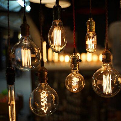 Tungsten Light, Vintage Light Bulbs, Industrial Style Decor, Edison Lamp, Filament Bulb Lighting, Edison Bulbs, Vintage Edison Bulbs, Copper Lamps, Vintage Bulb