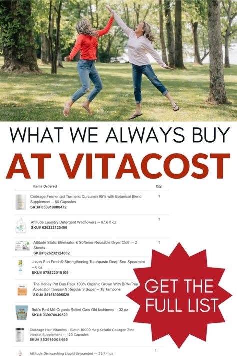 My mom and I have ordered from Vitacost for years. We love that it's easy to shop for a variety of natural products -- whether it be a supplement, snack, or laundry detergent -- in one place! In our honest review, we look our favorite items to buy at Vitacost including supplements, groceries, and household items! Items To Buy, Bobs Red Mill, Turmeric Curcumin, Clothes Dryer, Hair Vitamins, Honey Pot, Laundry Detergent, Natural Products, Household Items