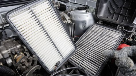 clean car air filter and a dirty car air filter Car Air Filter, Air Filtration System, Dirty Air, Car Repair Service, Auto Repair Shop, Car Filter, Cabin Air Filter, New Engine, Dust Mites