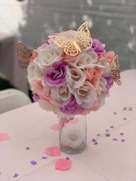 Baby Shower Ideas For Girl, Butterfly Baby Shower Ideas, Butterfly Baby Shower Centerpieces, Baby Shower Table Decor, Butterfly Baby Shower Decorations, Shower Table Decor, Butterfly Birthday Party Decorations, Butterfly Themed Birthday Party, Butterfly Theme Party