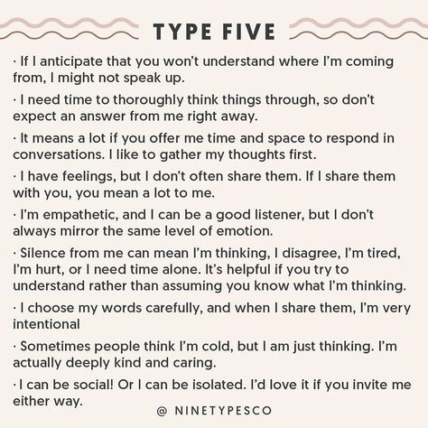 Type 5 Enneagram, Enneagram 5, Infj Type, Enneagram 4, Introverts Unite, Intj Personality, Infj Personality, Enneagram Types, Good Listener