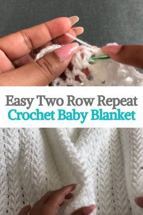 Two Row Repeat Crochet, Zig Zag Crochet, Crochet Baby Blanket Beginner, Baby Afghan Crochet Patterns, Crochet Baby Blanket Free Pattern, Easy Baby Blanket, Crochet Blanket Pattern Easy, Easy Crochet Baby Blanket, Crochet For Beginners Blanket