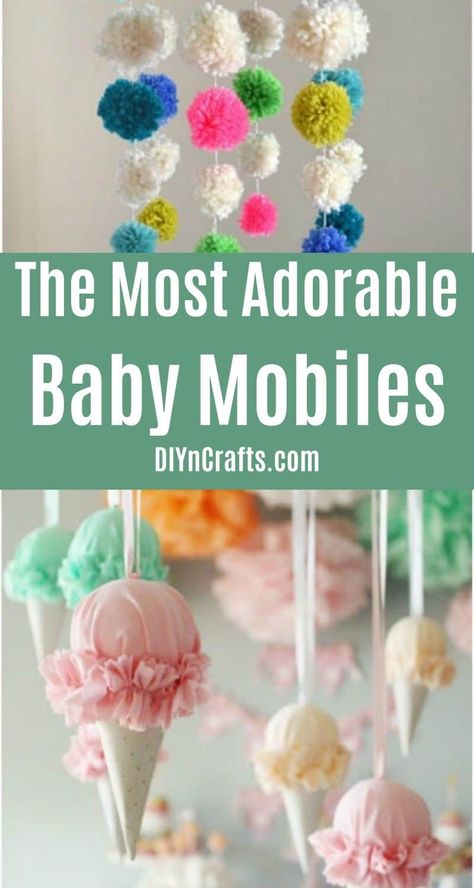 Diy Felt Nursery Mobile, Diy Baby Mobile Girl, Homemade Mobile, Crib Mobile Girl, Girl Nursery Diy, Pink Baby Mobile, Diy Nursery Mobile, Diy Baby Room Decor, Nursery Diy Projects