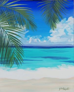 Paint Party Apex NC Sip and Paint Classes Call 919 355 2855                                                                                                                                                      More Beach Scene Painting, Paint And Drink, Sip And Paint, Beach Art Painting, Painting Parties, Palm Trees Painting, Wine Painting, Wine And Canvas, Sip N Paint