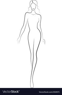 Silhouette For Fashion Design, Fashion Sketch Silhouette, Body Silhouette Sketch, Manican Art Drawing, Fashion Illustration Silhouette, Manniquine Body Drawing, Manicans Drawing, Body Drawing Fashion Design, Slim Body Drawing