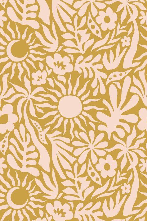 Makes a happy bed and happy walls! Duvet Covers, Wallpaper, & Home Decor at Spoonflower. Covers Wallpaper, Surface Pattern Design Inspiration, Cute Fall Wallpaper, Pattern Design Inspiration, Textile Prints Design, Batik Art, Wallpaper Home Decor, Batik Design, Textile Pattern Design