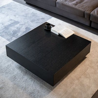 Square Dark Wood Coffee Table, Large Square Black Coffee Table, Unique Black Coffee Table, Black Coffee Table Square, Low Black Coffee Table, Modern Rectangle Coffee Table, Large Black Coffee Table, Black Interior Design Living Rooms, Black Coffee Table Living Room