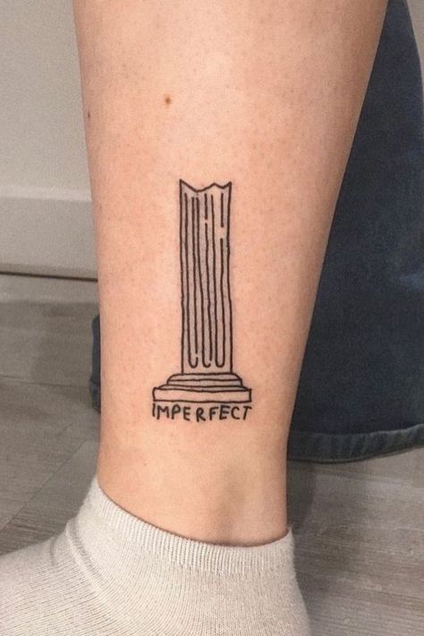 Tattoo Ideas, Greek Column Tattoo, Pillar Tattoo, Column Tattoo, Tattoo Ideas Aesthetic, Aesthetic Greek, Ideas Aesthetic