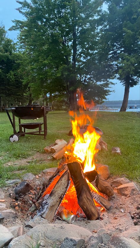 bonfire, firepit, outdoors, lake, michigan, forest, upper peninsula, summer, summer night aesthetic Upstate Summer Aesthetic, Minnesota Aesthetic Summer, Summer Midwest Aesthetic, Great Lakes Aesthetic, Summer Aesthetic Canada, Up North Michigan Aesthetic, Green Lake Aesthetic, Summer On The Lake, Summer Aesthetic Midwest