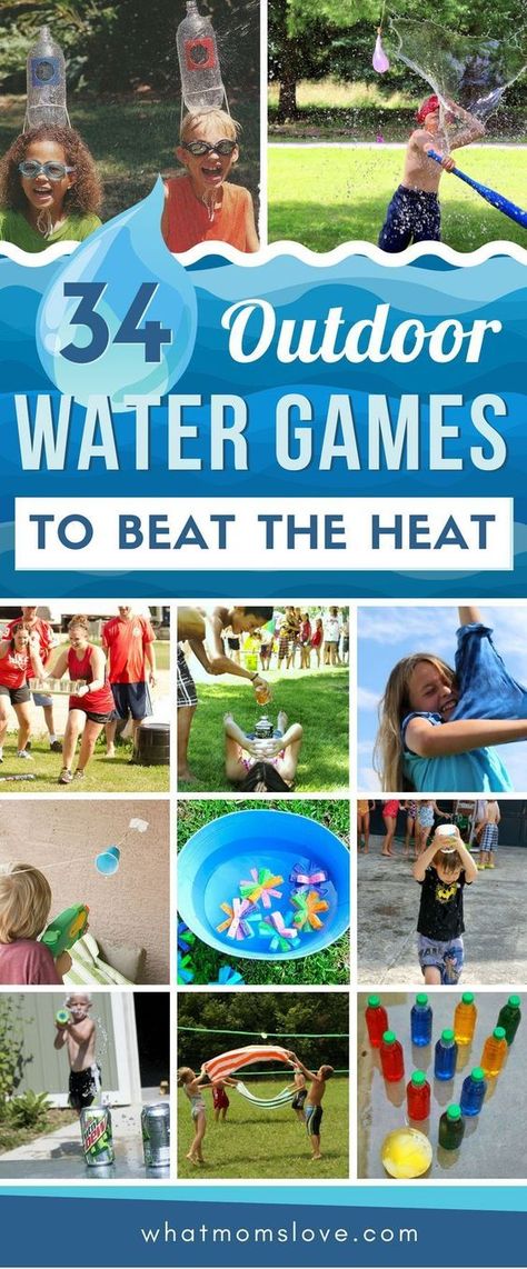 Water Balloon Obstacle Course, Summer Fun Outdoor Activities, Water Passing Game, Easy Party Activities, Birthday Water Games, Water Games For Middle Schoolers, Summer Pool Party Activities, Water Field Day Activities, Splash Party Ideas Water Games