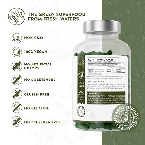 This super green, vitamins, minerals, and phytonutrients combo is more nutrient dense per gram than kale, spinach or broccoli and all this goodness delivered in an easy swallow capsule . Can reverses signs of aging, support brain, heart, skin & appearance and healthy immune functions, alkalization & detoxification of the body. 
#superfoods #supplements #vitamins #healthyliving #anti-aging #detox