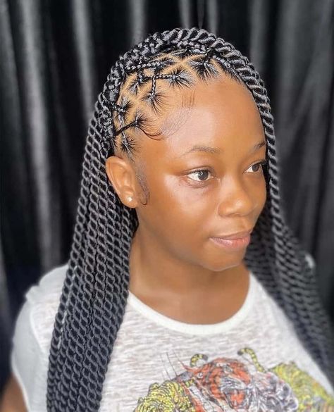 40 Criss Cross Braids Hairstyles You Need to Try Cross Braids Hairstyles, Criss Cross Braids, Cross Braids, Bread Style, Protective Styles For Natural Hair Short, Rope Twist Braids, African Braids Hairstyles Pictures, Feed In Braids Hairstyles, Braided Bun Hairstyles
