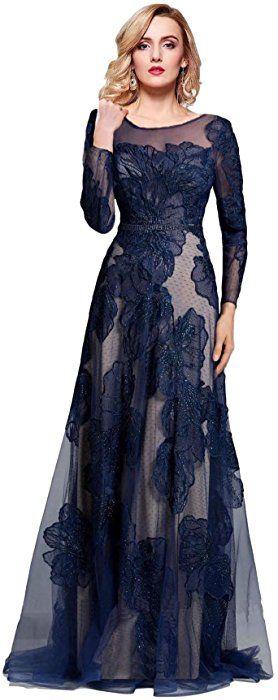 Mob Dress, Back Embroidery, Lace Evening Dress, Evening Dresses Online, Mother Of Groom Dresses, High Fashion Women, Long Sleeve Evening Dresses, Mob Dresses, Long Evening Gowns