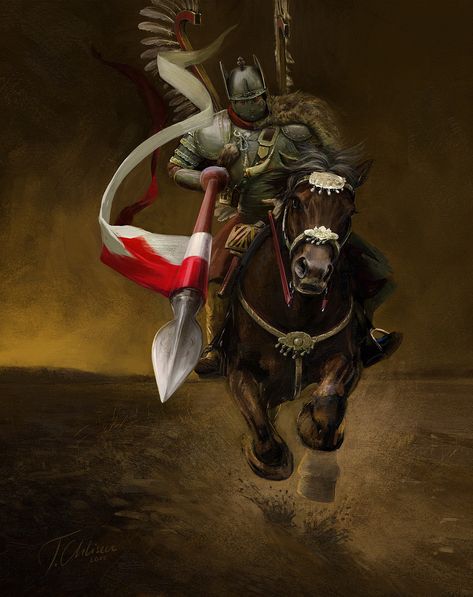 ArtStation - Husar, Tymoteusz Chliszcz Polish Hussars, Buildings Artwork, Polish Winged Hussars, Poland History, Winged Hussars, Historical Warriors, Greek Warrior, Winged Horse, Armadura Medieval