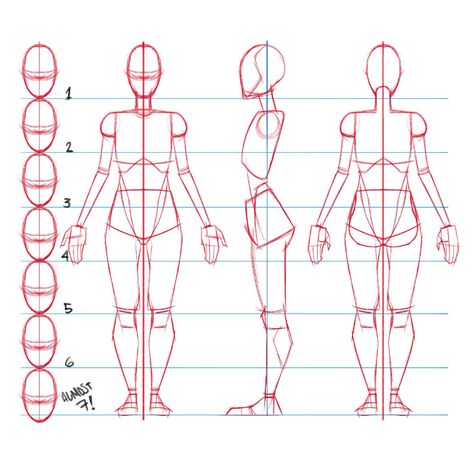 21 Draw, Body Proportion Drawing, Figure Practice, Drawing Body Proportions, Drawing Proportions, رسم كاريكاتير, Lakaran Fesyen, Character Sheet Template, Character Turnaround