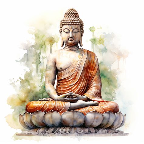 Buddha highly detailed, watercolor illustration, super fine details, highly realistic, hyper realistic, sharp focus, isolated on a white background #BuddhaArtDetail #WatercolorWisdom #SharpFocusIllustration #HyperRealisticBuddha #SuperFineDetailsArt #IsolatedIllustrations #WatercolorBuddha #HyperRealismArtistry #BuddhaWhiteBackground #PristineDetailsBuddha. Hyper Realistic Watercolor Paintings, Lord Painting, Buddha Illustration, Buddha Watercolor, Gautam Budh, Buddha Background, Buda Wallpaper, Detailed Watercolor, Buddha Art Drawing