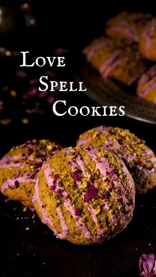 Love Spell Cookies : 4 Steps (with Pictures) - Instructables Food Spell Recipes, Essen, Love Spell Cookies Recipe, Love Spell Cookies, Imbolc Cookies, Witchy Pastries, Ingredients For Love Spell, Witchy Themed Food, Kitchen Witch Love Recipes